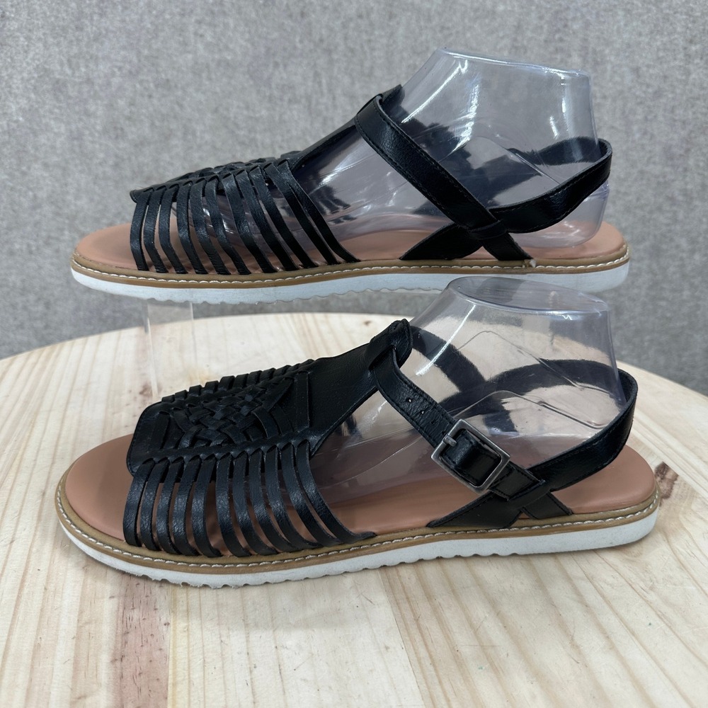 Torrid Huarache Sandals Womens 12WW Black Woven Strappy EVA Sole 1706220